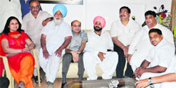 Navjot Singh Sidhu meets BJP workers in Amritsar on Thursday. 