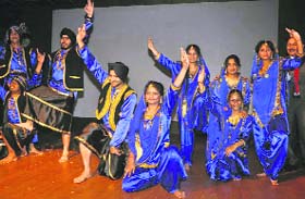 A cultural programme is staged at Quantum Global College, Roorkee, on Thursday