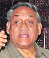 Chief Minister Vijay Bahuguna announces the resignation by the Agriculture Minister from Uttarakhand Seeds and Terai Development Corporation at a press conference in Dehradun on Thursday. A Tribune photograph
