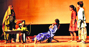 Artistes stage a play, Ali Baba Aur Chalis Chor, organised by the children of Literacy India at Epicentre in Gurgaon. 