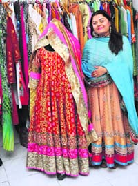 Mithi Brar with her creation Photo: Manoj Mahajan