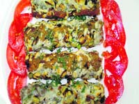 Vegetable cheese pista seekh kebab