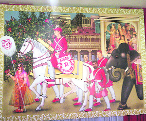 A vinyl poster adorning the walls of VVIP enclosure at Kings XI Punjab homeground, PCA Stadium in Mohali. 