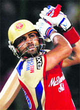 Skipper Virat Kohli in full flow on Friday. 