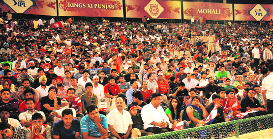 Supporters of Kings XI Punjab in a dejected mood at the PCA Stadium in Mohali