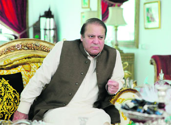 Nawaz Sharif speaking to The Tribune at his farmhouse in Raiwind, 40 km from Lahore, on Saturday. 