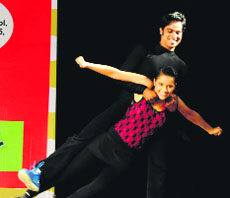 Finalists perform at the first National Rock N Roll Championship held at the St Stephens School auditorium in Sector 45, Chandigarh, on Sunday. 