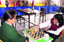A chess championship in progress at St Georges College in Mussoorie