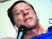 Injured Imran Khan speaks from a hospital in Lahore