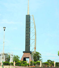 A view of the Balidan Stambh in Jammu. 