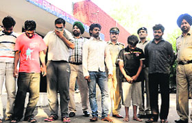 The accused in police custody in Chandigarh on Monday