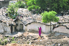 A view of one of the many slums that have mushroomed in Jammu over past two decades