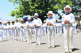 Children particiate in the annual sports meet of Auckland House School in Shimla.