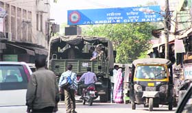 Traffic on Railway Road in Jalandhar on Tuesday