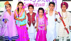 Students of DIPS, Karol Bagh, participate in a fancy dress competition in Jalandhar