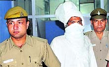 The accused in police custody in Chandigarh on Wednesday