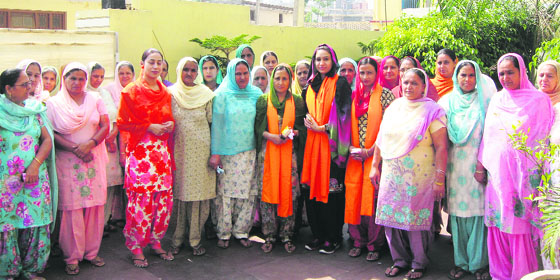 Women actively participate in a campaign in the Kaddon Zone for the Zila Parishad elections on Wednesday.