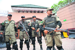 Pervez Musharraf is in house arrest at his residence in Islamabad. 