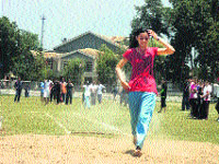 An athletics meet in Kangra on Thursday.