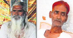 Raj Kumar and (right) Krishan Lal Bali