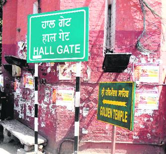 Posters at Hall Gate in Amritsar.