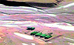 The five tents that comprised the Chinese incursion across the LAC in Ladakh