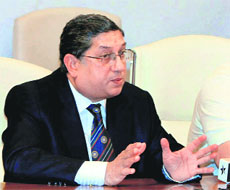 BCCI President N Srinivasan 