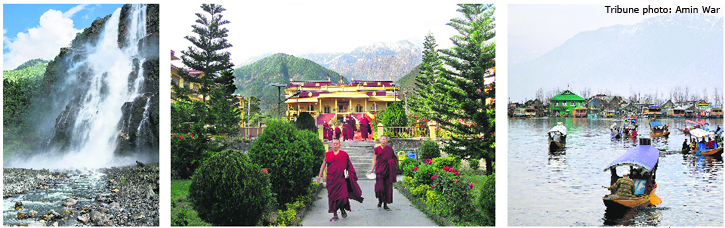 Tawang in the North-East with its waterfalls is unexplored terrain; the Gyuto monastic university in Dharamsala, which is the seat of His Holiness the Dalai Lama; and the perennial favourite of visitors, the Dal Lake, Srinagar