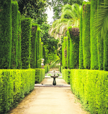 Garden of the Poets in Alcazar