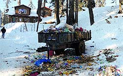 Garbage strewn at Gulmarg ski resort, 55 km from Srinagar