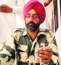 A policeman who injured 