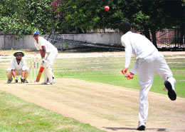 The match between Bathinda and Kapurthala in progress on Monday. 