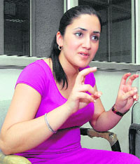 Simi Hunjin, a medical exchange student from the Leeds University, in Jalandhar. 