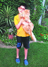 Jaiveer with his pet