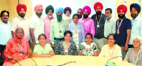Athletes with their medals in a jubilant mood in Chandigarh.