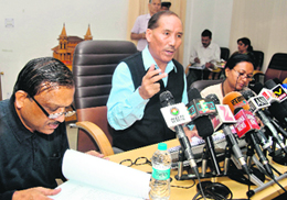 Uttarakhand Chief Secretary Subhash Kumar addresses mediapersons regarding the decisions of the Uttarakhand Cabinet in Dehradun on Tuesday.