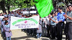 DDC, Reasi, Shahid Iqbal Chaudhary, flags off a rally in Reasi on Tuesday