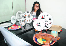 Aparna Sharon with her collection