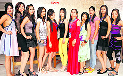 Participants at the Miss North India 2013 competition in Dehradun on Wednesday