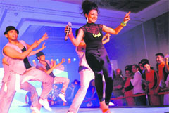 Rapper Hard Kaur performs at a hotel in Chandigarh on Wednesday night. Tribune photo: Manoj Mahajan 
