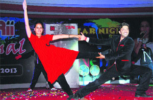  Students of Technology Education Research Integrated Institution (TERII) perform a dance during the annual day celebrations of the institute on its premises recently. 
