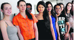 The models are all geared up for the show 	Photo: Manoj Mahajan