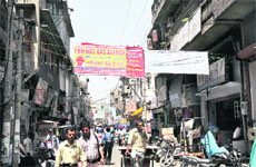 Banners can be seen in various part of Amritsar city.