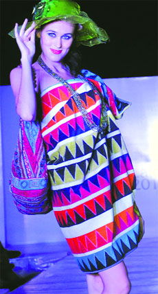 A model during a fashion show at a hotel in Industrial Area, Phase II, Chandigarh, on Friday.
