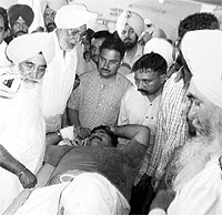 BJP leader Kamal Jyoti, who was injured in a clash at Qadian