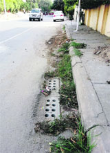 A storm sewer at Sarabha Nagar in Ludhiana. 