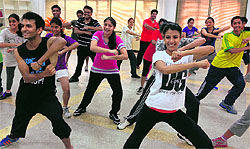 Participants during a dance workshop at Strawberry Fields World School, Sector 26, Chandigarh