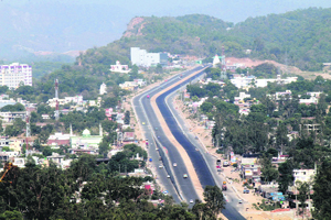 A view of Kunjwani-Sidhra bypass and its adjoining areas in Jammu.