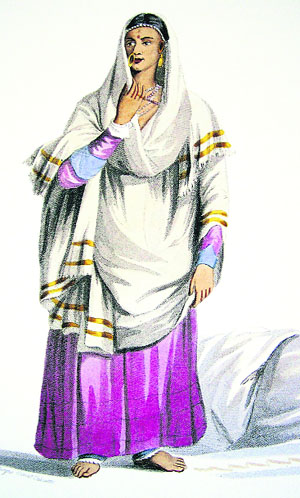 A Ramganny, or Dancing Girl.Coloured etching by Balthazar Solvyns; ca. 1796.