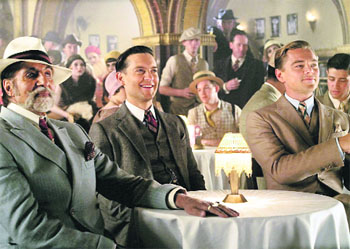 Amitabh Bachchan, Tobey Maguire and Leonardo DiCaprio in The Great Gatsby